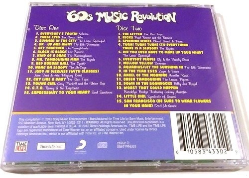 TIME LIFE MUSIC '60S MUSIC REVOLUTION 2 CD COMPILATION 2012 SONY USA 26952-D - Foto 4 di 4