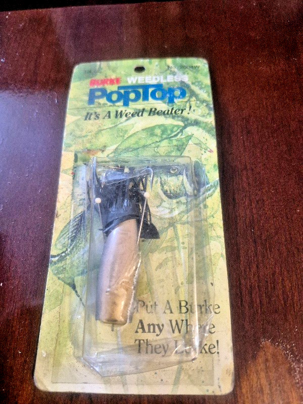 Vintage Burke Weedless Pop Top 2004W -27 N87 Fishing Lure NOS Vintage Package