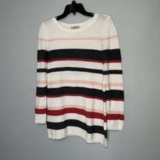Loft Waffle Knit Striped Top Size XS