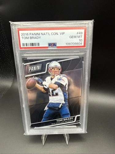 2016 Panini National Convention - Vip Tom Brady #49 PSA 10 Gem MT Patriots Pop 5