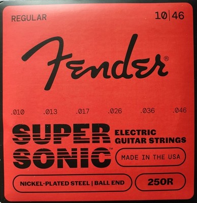 Fender Super Sonic 250R Electric Guitar Strings Gitarrensaiten Regular 010-046