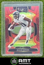Julio Jones 2025 Panini Select Red Prizm 34/99 Concourse Atlanta Falcons #49