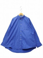 Chaps CHAPS Pocket Long Sleeve Button Down Shirt 17/17.5 BLUE Blue Men's