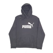 Mens PUMA Spellout Cotton Hoodie Jumper Sweatshirt S