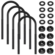 4 PC 1/2 Round U Bolts Zinc Plated 3 Inch Wide U Bolt Industrial and Scientif...