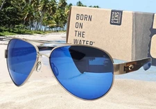 COSTA DEL MAR matte gold/blue mirror SOUTH POINT polarized 580P sunglasses NEW!