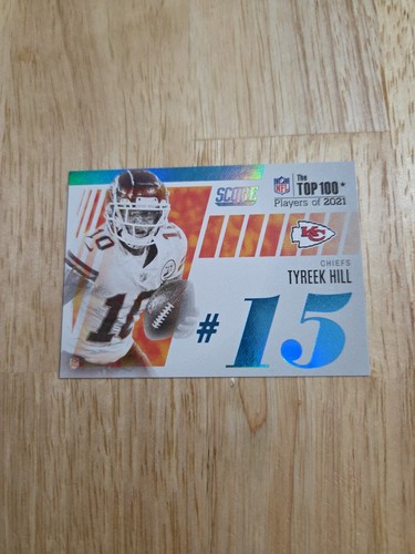2022 Score TYREEK HILL Top 100 Players Of 2021 #T15 Chiefs CASE HIT SSP - Picture 1 of 10