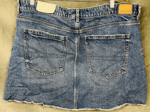 Falda Jean American Eagle Nueva con Etiquetas La Mini Falda Perfecta Para Mujer Talla 18 Lavado Medio-Oscuro - Imagen 2 de 7