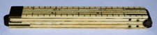 116p. 12 INCH BONE FOLDING RULER BRASS RISERS & PIVOT POINTS. NO. 90 STANLEY? OR