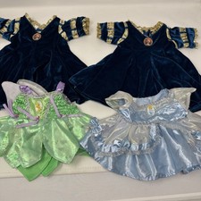 BAB BUILD A BEAR DISNEY MERIDA TINKERBELL CINDERELLA DRESSES LOT 4 PRINCESS