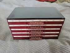 Vintage Ohmite “Little Devils” Resistor Bakelite Storage Cabinet with Stock No.1