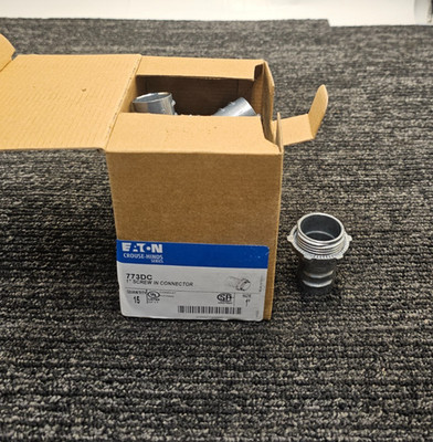 (QTY 15) Eaton Crouse-Hinds 773DC 1  Screw-In Straight Connector for FMC