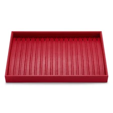 Oirlv Gorgeous Red Leather Jewelry Tray Necklace Bracelet Long Chain Storage ...