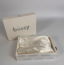 Blissy 22-Momme 100 Mulberry Silk Pillowcase White Queen Open Box