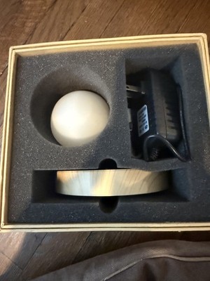 Egg Sphere Bluetooth Levitating Speaker With Wood Trim
