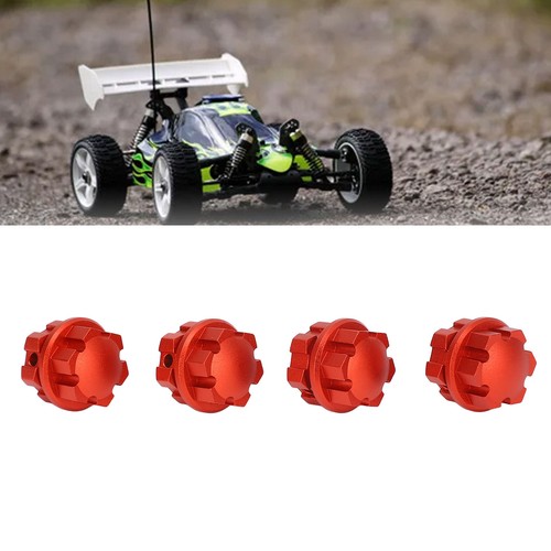 (Red)4PCS RC Wheel Hex Hub Aluminum Alloy 17mm RC Hub Nut Wheel Drive Hex SC - Picture 10 of 12