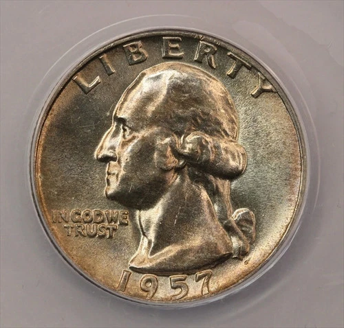1957-D Washington Quarter ANACS MS63