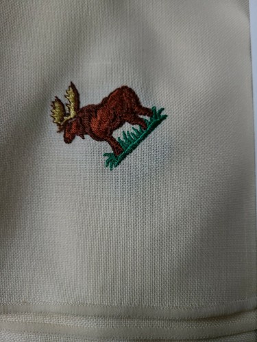 Serviettes vintage Perfect Together Heart Moose Lodge et anneaux de serviette en laiton NEUF - Photo 2/9