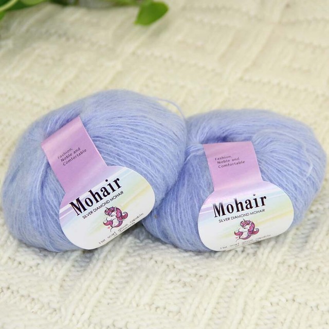 Sale 2BallsX25gr Fluffy Soft Mohair Lace Shawl Rugs Blankets Crocheted Yarn 22 Sale 2BallsX25gr Fluffy Soft Mohair Lace Shawl Rugs Blankets Crocheted Yarn 22