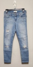 Abercrombie Kids Girl's Junior's Denim Jeans Rhinestones Size 16