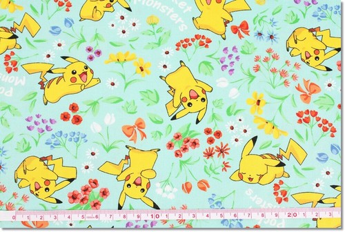 Pocket Monster Pokemon Pikachu Character Fabric made in Korea by the Half Yard - Picture 4 of 7