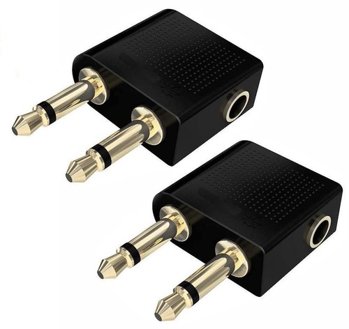 4x Flugzeug Flugzeug Fluggesellschaft Flugstuhl Audio Adapter Kopfhörer | FPC - Bild 5 von 11