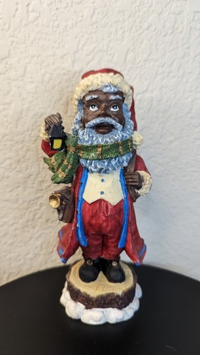 Holiday Treasures 6" Black African American Santa Holding Lantern Figurine - Picture 8 of 12