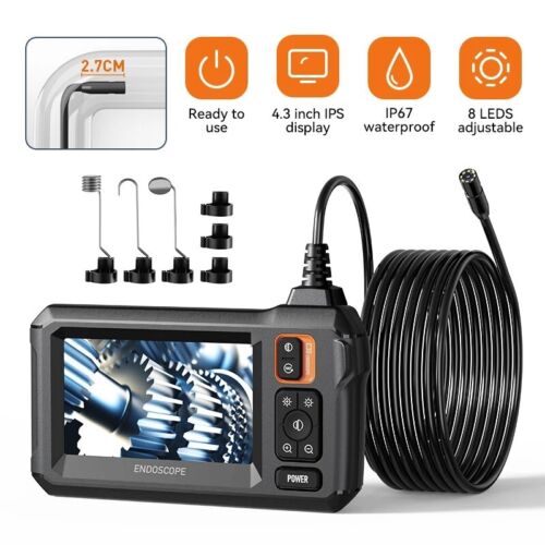 4.3" Screen Industrial Endoscope Inspection Camera Sewer Borescope 1080P IP67 AU - Bild 2 von 12