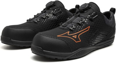 Moriya 　MIZUNO ALMIGHTY LS II 51L BO MIZUNO WORKING Safety Shoes ALMIGHTY TD II 51L BOA F1GA2402 Black