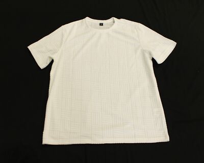 SHEIN Manfinity Men's Solid Round Neck Short Sleeve Tee JL3 White Size XL