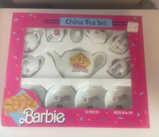 BARBIE CHINA TEA SET 12 PIECES 1989