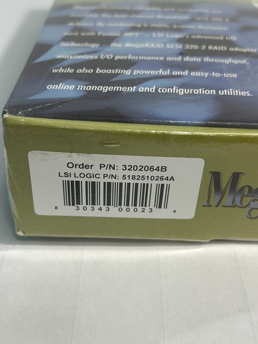 NEW LSI Logic MegaRAID SCSI 320-2 Dual Channel -3202064B - Picture 6 of 6