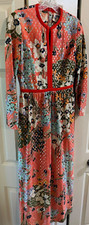 A PORNETTE FASHION DRESS WOMENS 4  FLORAL  MAXI ROMANTIC VTG