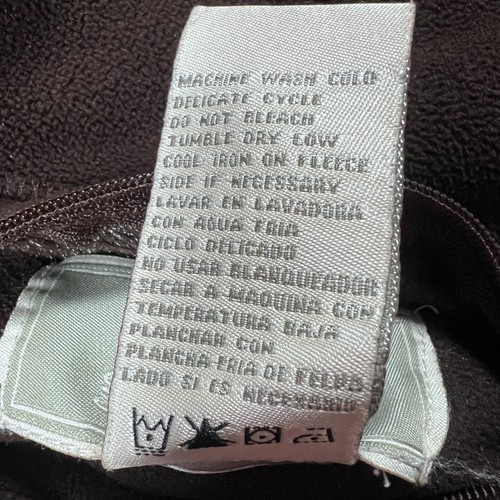 Vintage Green Tea Womens Y2K Fleece Sherpa Jacket Sz XXL Zipper Pockets Brown - Picture 11 of 12