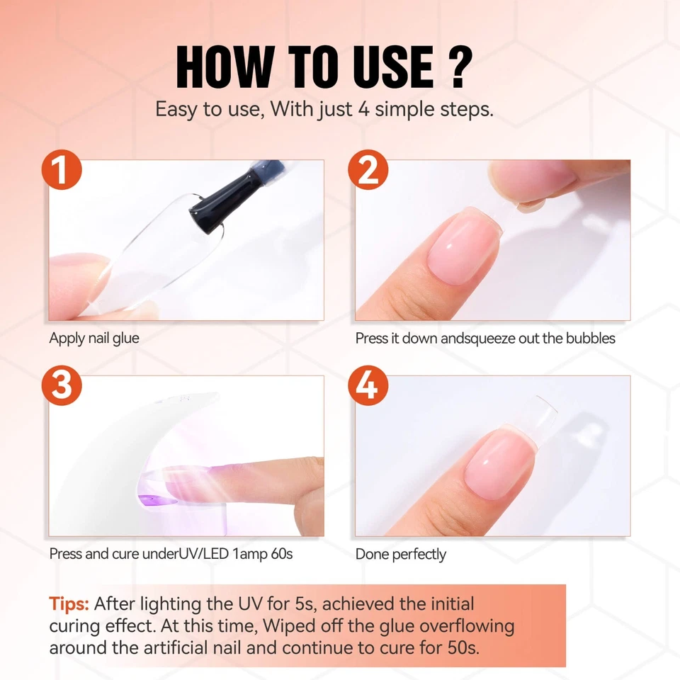 Vanfa Soft Gel Tip Glue Adhesive for Nail Extensions *Pick Any* - Image 2 of 4
