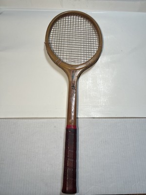 Ancienne Raquette De Tennis Slazenger Modèle Olympic En Bois – Vintage Angleterre