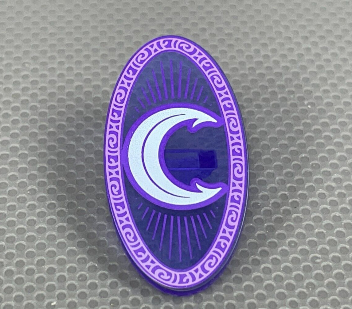 LEGO Minifigure Elliptical Shield Trans Purple White Crescent Moon Med Lavender