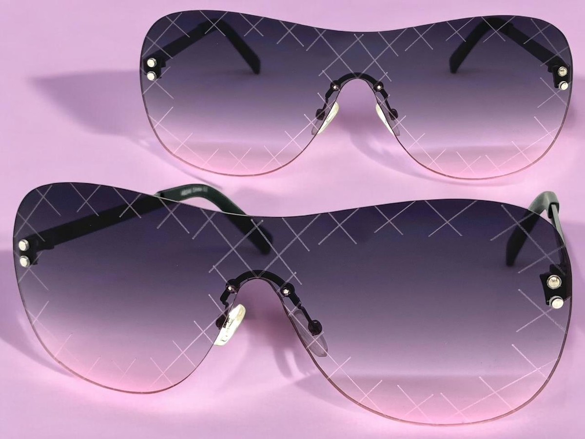Vintage Purple Shield Sunglasses Shop HAGS Junior Shields Vintage Fashion Sunglasses | Giant  main image 3