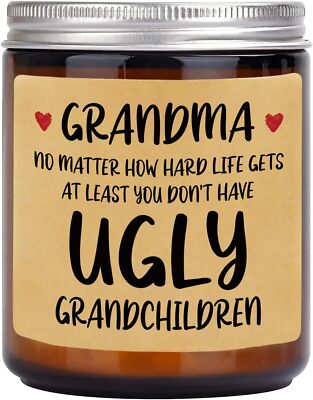 Grandma Gifts, Birthday Candle for Grandma, Valentines Brown 