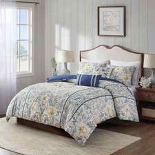 Harbor House LIVIA 100 Cotton 5 Piece Duvet Set KING NEW