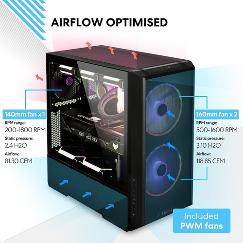 LANCOOL 216 E-ATX PC Case, Airflow Focus RGB Gaming Computer Case with All-Aroun - Picture 3 of 6