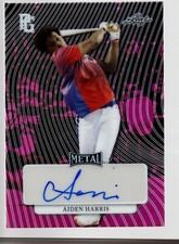 2023 Leaf Perfect Game A-A Rainbow Pink Autograph #MA-AH1 Aiden Harris 3/20