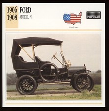 1906 - 1908 Ford Model N Classic Cars Card 1906 - 1908 Ford Model N Classic Cars Card