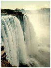 New York, Niagara Falls, Horseshoe from Goat Island Vintage photochrom print by