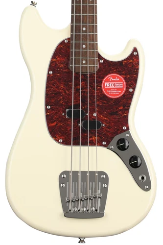 Squier Classic Vibe 60s Mustang Bass  Olympic White  Laurel Fi From Japan