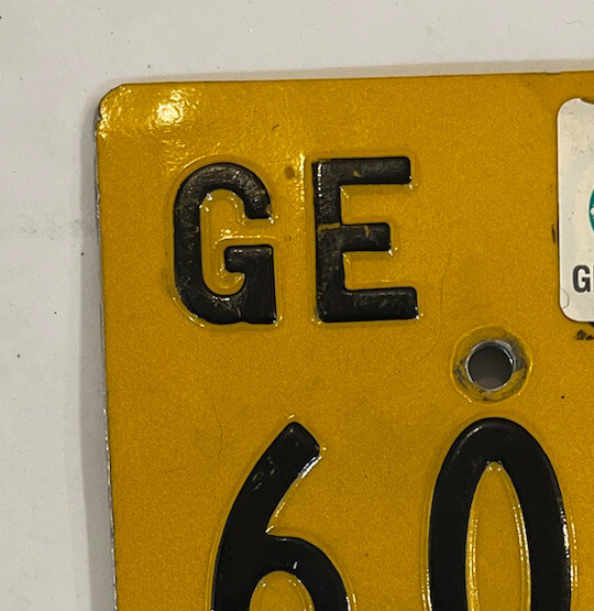 SWITZERLAND SWISS MOPED Canton GENEVA GENEVE license plate Ginevr