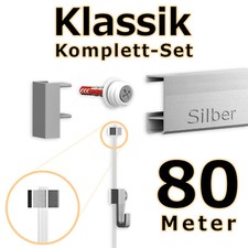 Bilderschienen Set 80 m in SILBER - Klassik -...