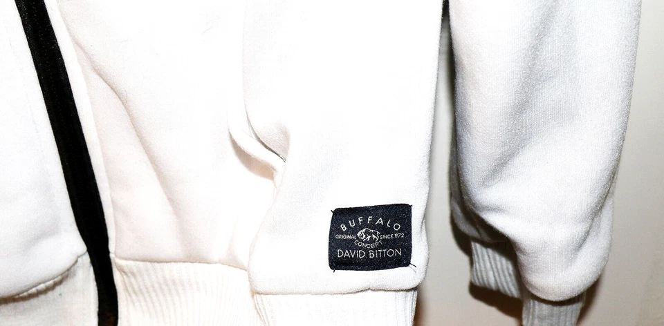 Buffalo David Bitton Men’s White Jacket M w/ Black Faux Fur — Winter Streetwear - Image 2 of 4