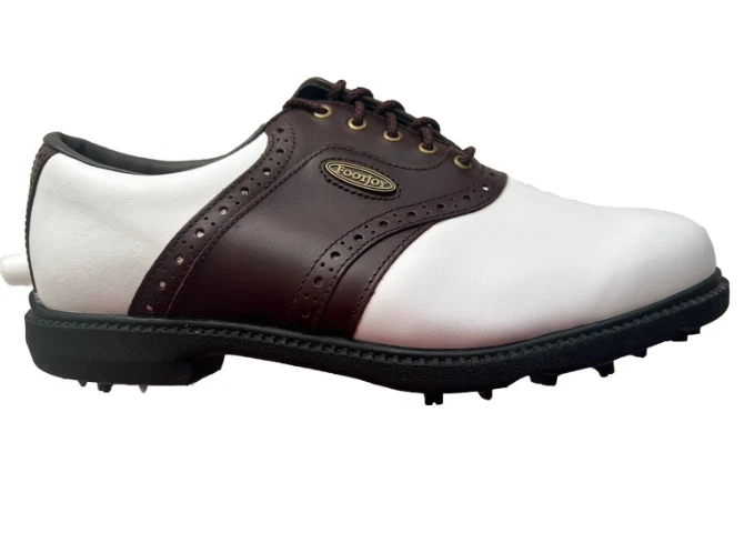 Men\'s Fot Joy Originals Saddle Brown & White Golf Shoes With Spikes Size 8M FootJoy | Shoes | Mens Fot Joy Originals Saddle Brown White  main image 2