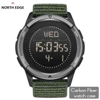 Carbon Fiber Waterproof Watch Compass Sports Outdoor Watches Military Smartwatch